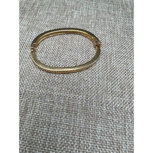 Vintage Swan Swarovski Crystal Rhinestone Hinged Bangle Bracelet Signed READ - Picture 5 of 9